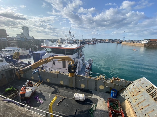 Working and loading berth lookoing north from Victoria Pier